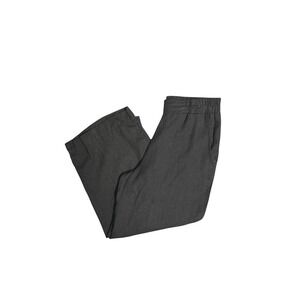 Dolcezza Black 100% Linen Wide Leg Elastic Waist Pull-On Pants Women's Small